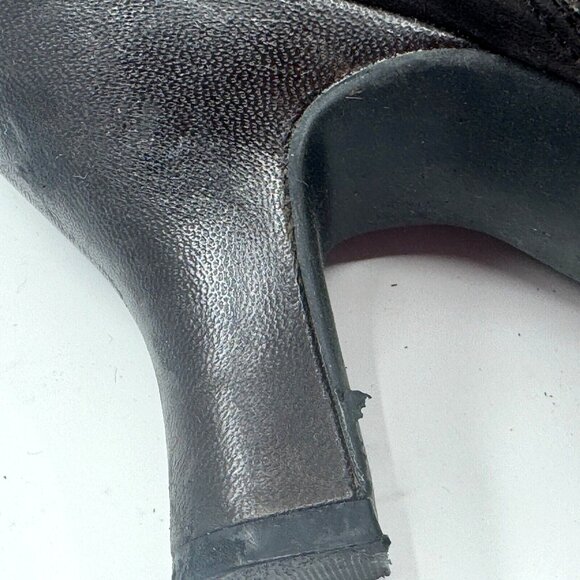 me too Fremont Leather Cuffed Ankle Bootie Spool Heel Shoe, Women's 9M, Brown - Picture 9 of 13